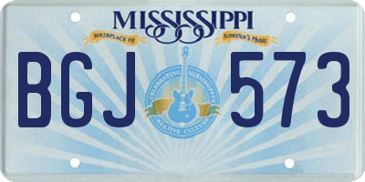 MS license plate BGJ573