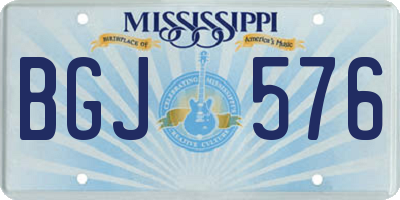 MS license plate BGJ576