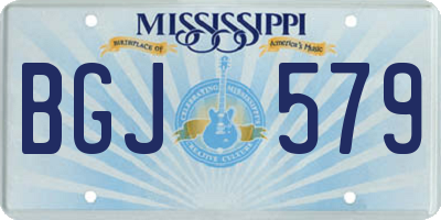MS license plate BGJ579