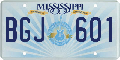 MS license plate BGJ601