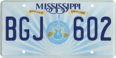 MS license plate BGJ602