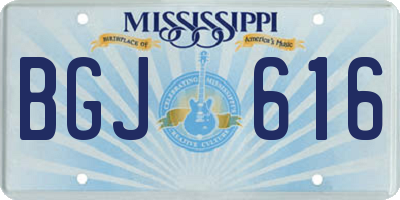 MS license plate BGJ616