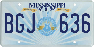 MS license plate BGJ636