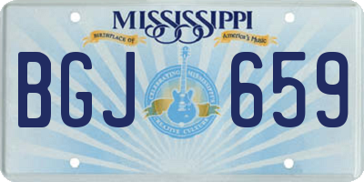 MS license plate BGJ659