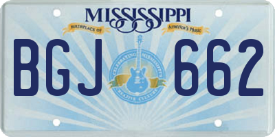 MS license plate BGJ662