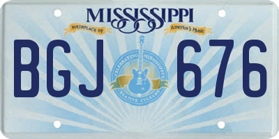 MS license plate BGJ676