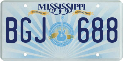 MS license plate BGJ688