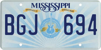 MS license plate BGJ694