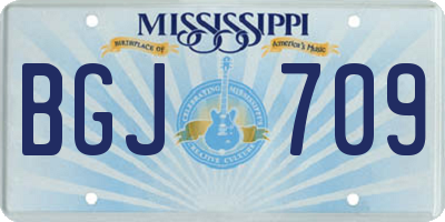 MS license plate BGJ709