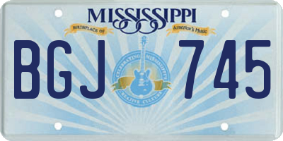 MS license plate BGJ745