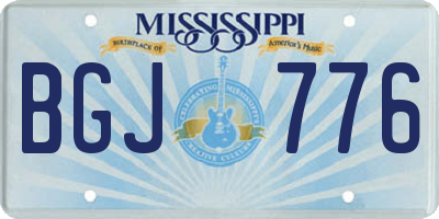 MS license plate BGJ776