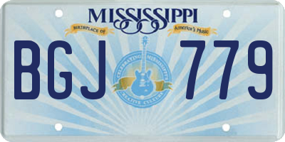 MS license plate BGJ779