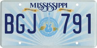 MS license plate BGJ791