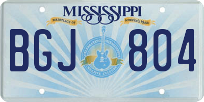 MS license plate BGJ804