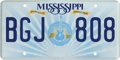 MS license plate BGJ808
