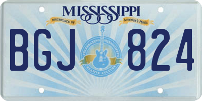 MS license plate BGJ824