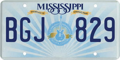 MS license plate BGJ829