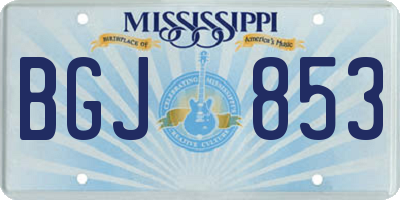 MS license plate BGJ853