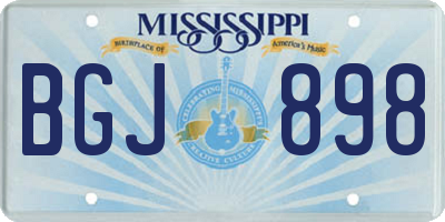MS license plate BGJ898