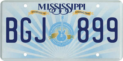 MS license plate BGJ899