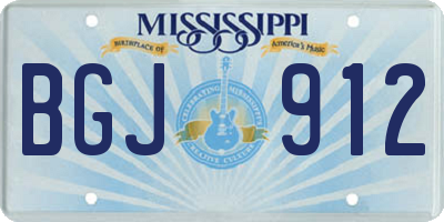 MS license plate BGJ912
