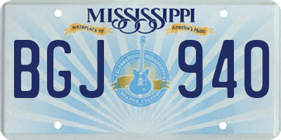 MS license plate BGJ940