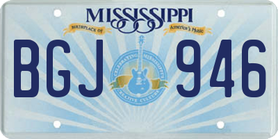 MS license plate BGJ946