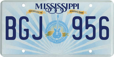 MS license plate BGJ956