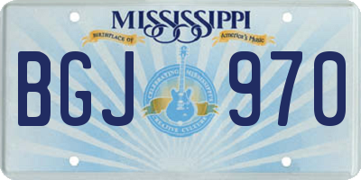 MS license plate BGJ970