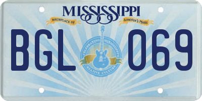 MS license plate BGL069