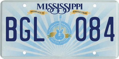 MS license plate BGL084