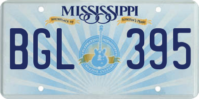 MS license plate BGL395