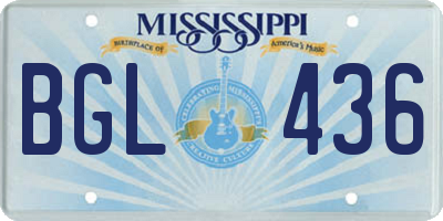 MS license plate BGL436