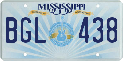 MS license plate BGL438