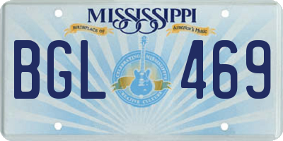 MS license plate BGL469