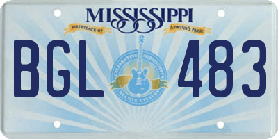 MS license plate BGL483