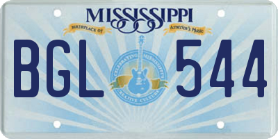 MS license plate BGL544