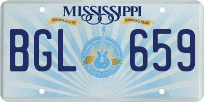 MS license plate BGL659