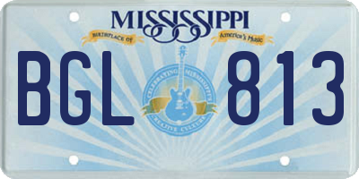 MS license plate BGL813
