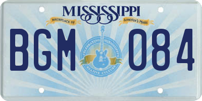 MS license plate BGM084