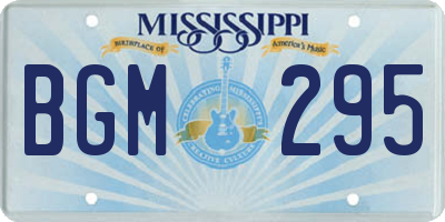 MS license plate BGM295