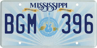 MS license plate BGM396