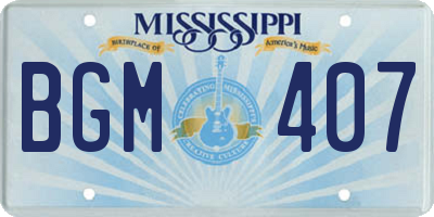 MS license plate BGM407