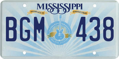 MS license plate BGM438