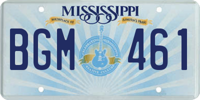 MS license plate BGM461