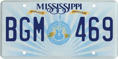 MS license plate BGM469