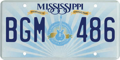 MS license plate BGM486