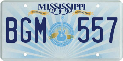 MS license plate BGM557