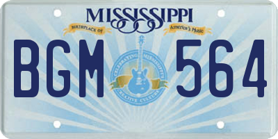 MS license plate BGM564
