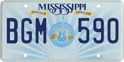 MS license plate BGM590